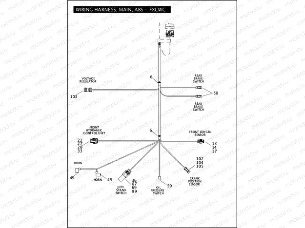 WIRING HARNESS, MAIN, ABS - FXCWC (5 OF 5)