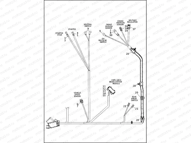 WIRING HARNESS, MAIN, ABS - FXDLS (3 OF 5)