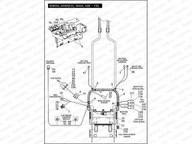 WIRING HARNESS, MAIN, ABS - FXS (3 OF 5)