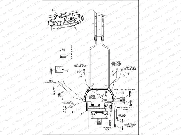 WIRING HARNESS, MAIN, ABS - FXSB (3 OF 5)