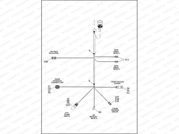 WIRING HARNESS, MAIN, ABS - TWIN CAM 103â¢ - FXST, FLSTC, FLSTF, FLSTN & FLSTFB (5 OF 5)