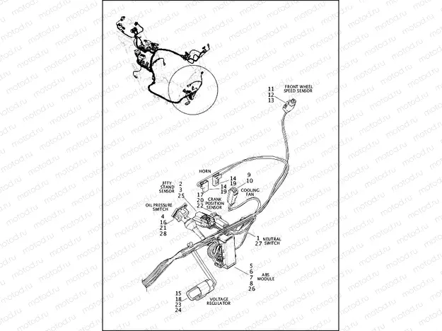 WIRING HARNESS, MAIN ABS, XG750A (FRONT LOWER)