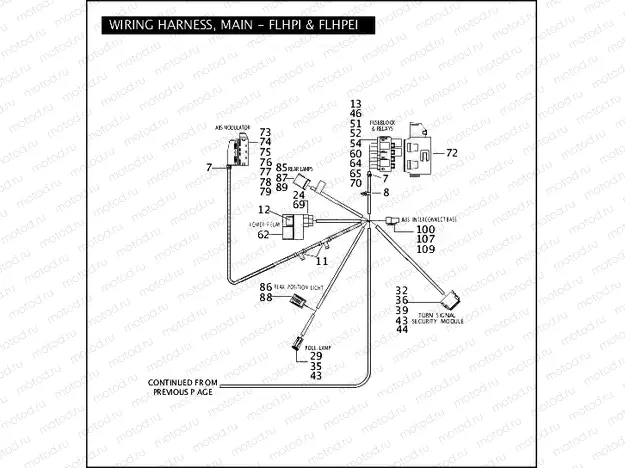 WIRING HARNESS, MAIN - FLHPI & FLHPEI (3 OF 3)