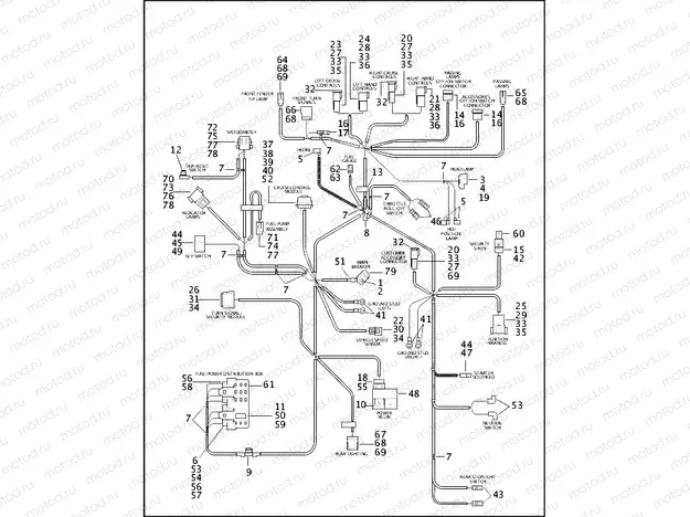 WIRING HARNESS, MAIN - FLHR, FLHRI & FLHRCI (1 OF 2)