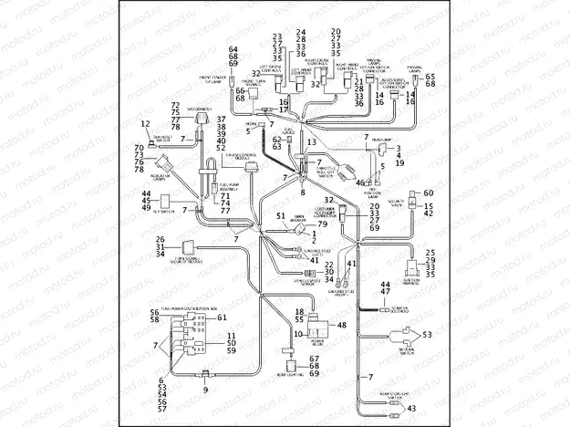 WIRING HARNESS, MAIN - FLHR, FLHRI & FLHRCI (2 OF 2)