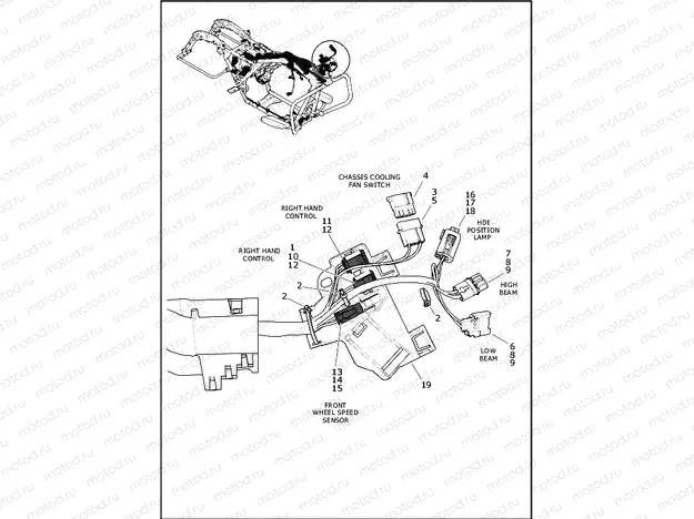 WIRING HARNESS, MAIN - FLHR, FLHRXS (2 OF 10)