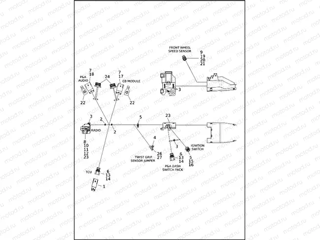 WIRING HARNESS, MAIN - FLHTCUTG (2 OF 9)