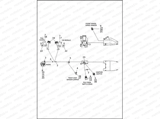 WIRING HARNESS, MAIN - FLHTCUTG (2 OF 9)