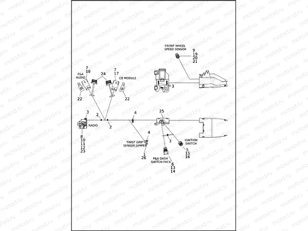 WIRING HARNESS, MAIN - FLHTCUTG, FLHTCUTGANV (2 OF 10)