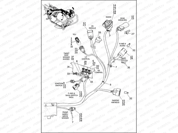 WIRING HARNESS, MAIN - FLTRX, FLTRXS (2 OF 10)