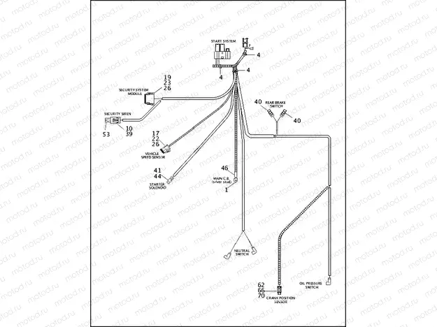WIRING HARNESS, MAIN - FUEL INJECTED (2 OF 2)