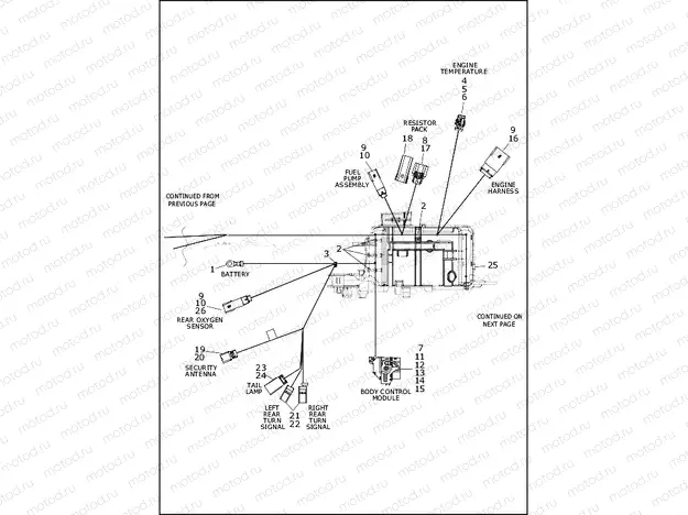 WIRING HARNESS, MAIN, KEYLESS, NON-ABS (2 OF 4)