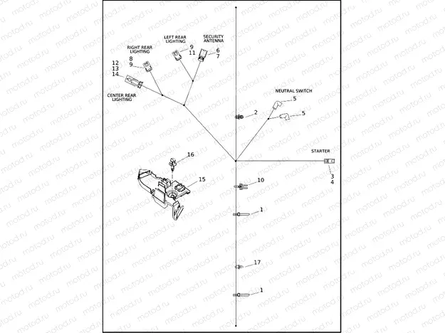 WIRING HARNESS, MAIN, NON-ABS (2 OF 4)