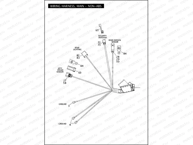 WIRING HARNESS, MAIN, NON-ABS (2 OF 5)