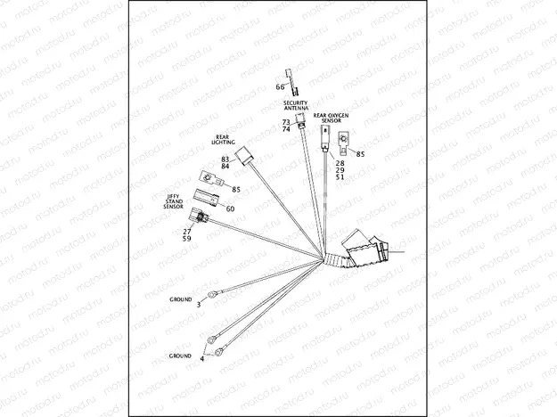 WIRING HARNESS, MAIN, NON-ABS (2 OF 5)