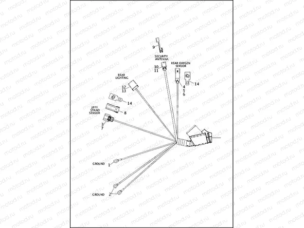WIRING HARNESS, MAIN, NON-ABS (2 OF 7)