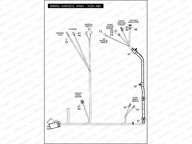 WIRING HARNESS, MAIN, NON-ABS (3 OF 5)