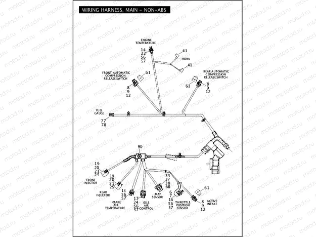 WIRING HARNESS, MAIN, NON-ABS (5 OF 5)