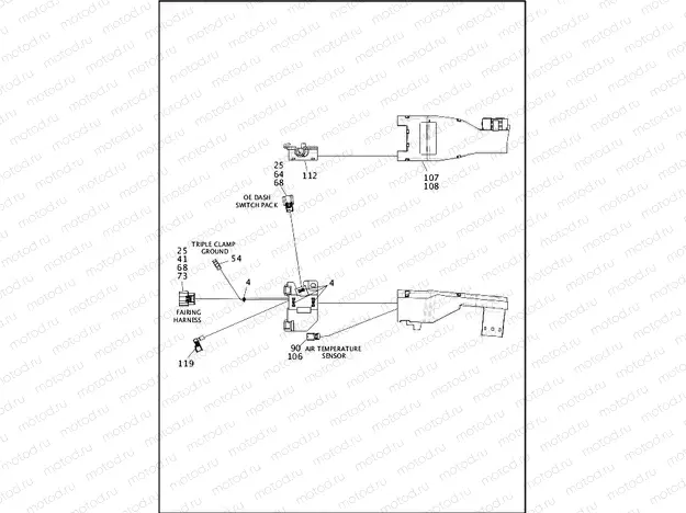WIRING HARNESS, MAIN, NON-ABS (FAIRING MODELS) - FLHX (1 OF 8)