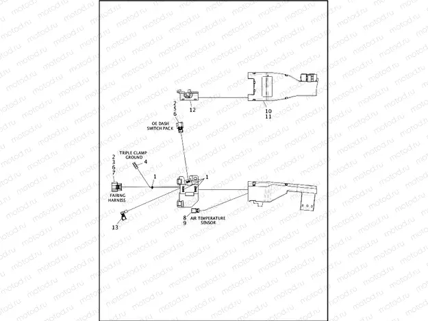 WIRING HARNESS, MAIN, NON-ABS (FAIRING MODELS) - FLHX (1 OF 8)