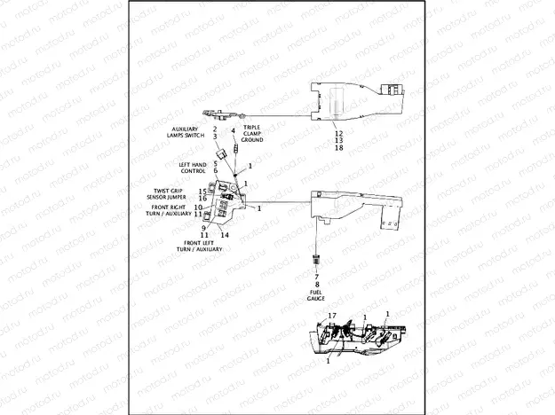 WIRING HARNESS, MAIN, NON-ABS - FLHR (1 OF 8)