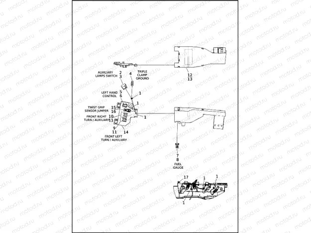 WIRING HARNESS, MAIN, NON-ABS - FLHR (1 OF 8)