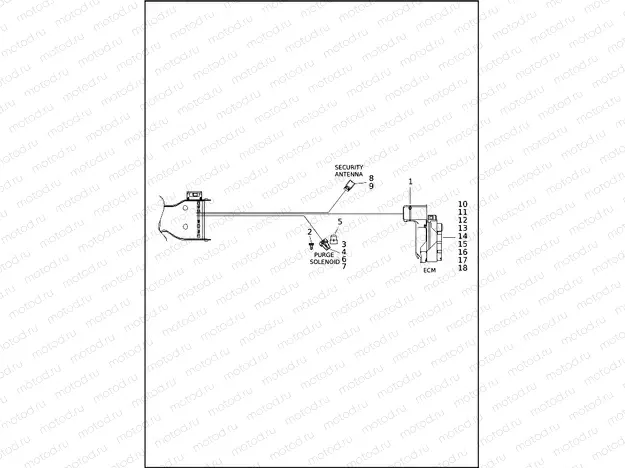 WIRING HARNESS, MAIN, NON-ABS - FLHR (4 OF 8)