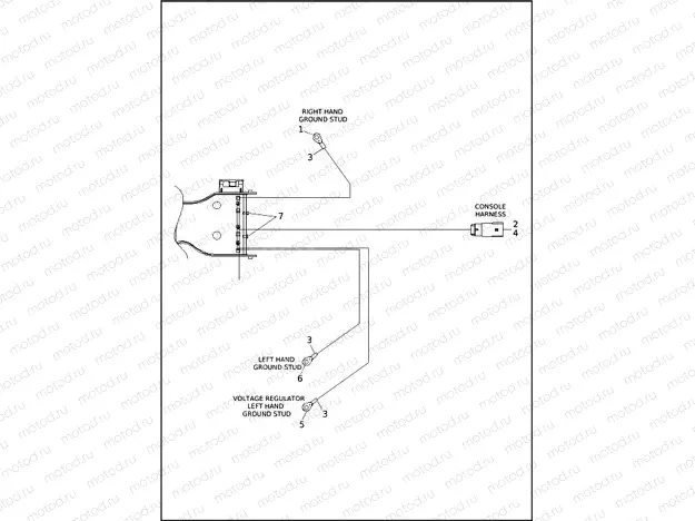 WIRING HARNESS, MAIN, NON-ABS - FLHR (5 OF 8)