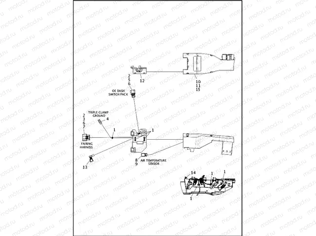 WIRING HARNESS, MAIN, NON-ABS - FLHT, FLHX (1 OF 8)