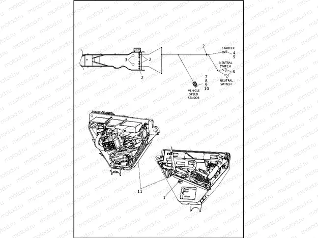 WIRING HARNESS, MAIN, NON-ABS - FLHT, FLHX (6 OF 8)