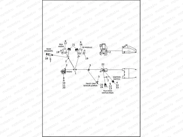 WIRING HARNESS, MAIN, NON-ABS - FLHX (2 OF 8)