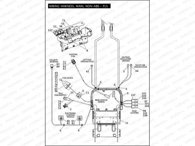 WIRING HARNESS, MAIN, NON-ABS - FLS (3 OF 5)