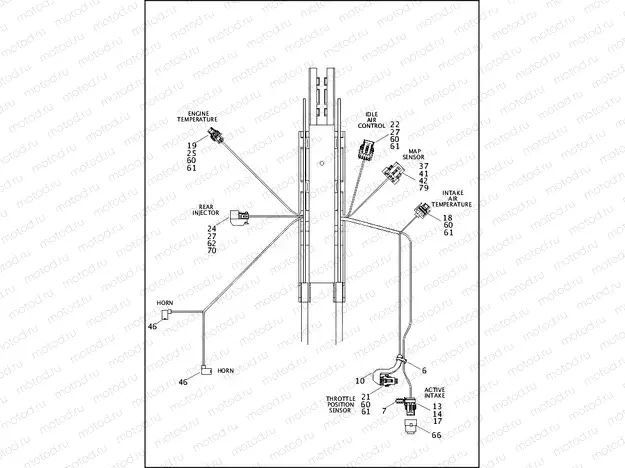 WIRING HARNESS, MAIN, NON-ABS - FLSTC, FLSTF, FLSTN & FLSTFB (2 OF 6)