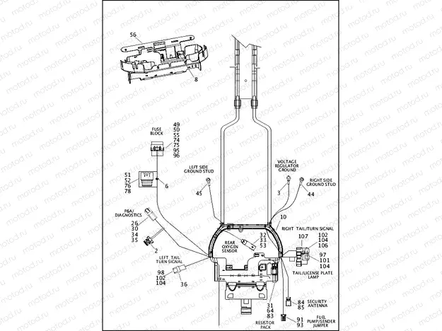 WIRING HARNESS, MAIN, NON-ABS - FXSB (3 OF 5)