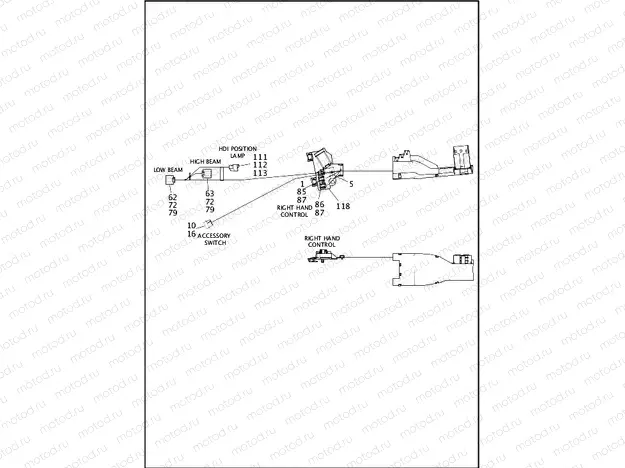 WIRING HARNESS, MAIN, NON-ABS (NON-FAIRING MODELS) (2 OF 8)