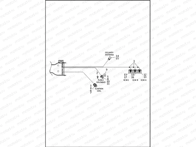 WIRING HARNESS, MAIN, NON-ABS (NON-FAIRING MODELS) (4 OF 8)