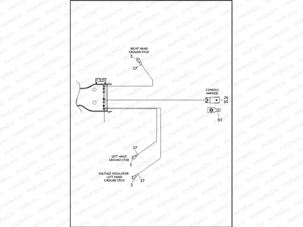 WIRING HARNESS, MAIN, NON-ABS (NON-FAIRING MODELS) (5 OF 8)