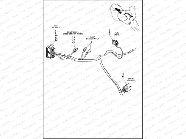 WIRING HARNESS, MAIN RA1250 (5 OF 7)