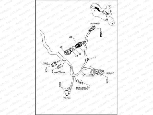 WIRING HARNESS, MAIN RA1250 (6 OF 7)