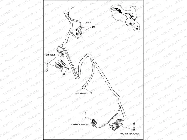 WIRING HARNESS, MAIN RA1250 (7 OF 7)