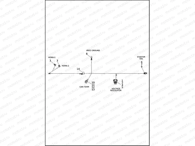 WIRING HARNESS, MAIN RH1250S (6 OF 6)