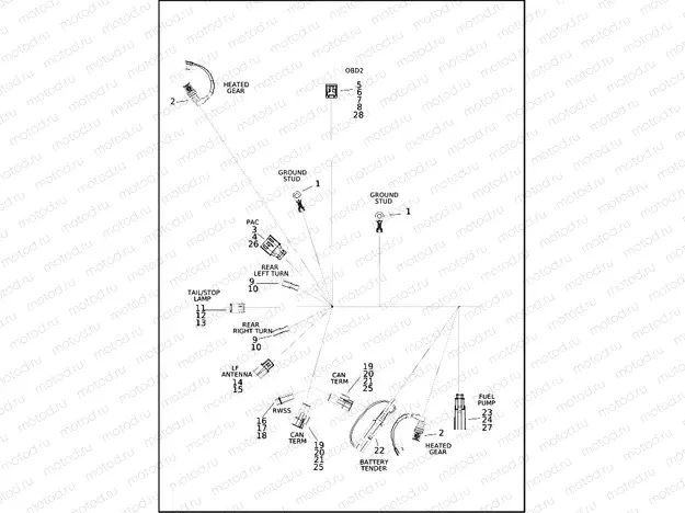 WIRING HARNESS, MAIN RH975 (2 OF 6)