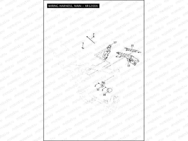 WIRING HARNESS, MAIN - XR1200X (3 OF 3)