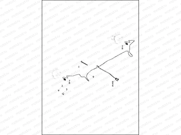 WIRING HARNESS, TURN SIGNALS AND LIGHTS, REAR - DOMESTIC - FLRT