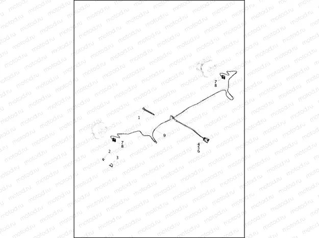WIRING HARNESS, TURN SIGNALS & LIGHTS, REAR - DOMESTIC - FLRT