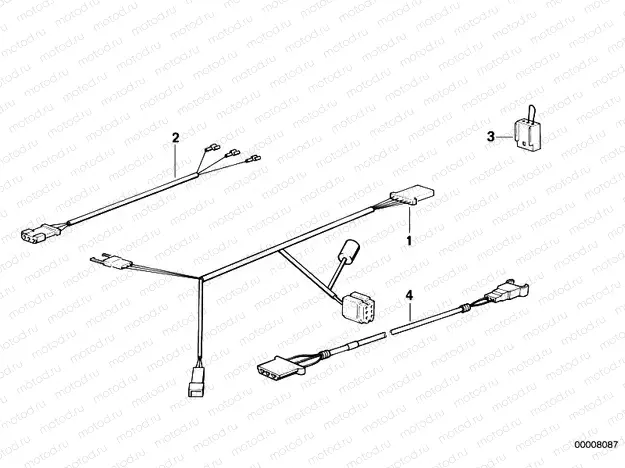 Wiring set flash signalling light