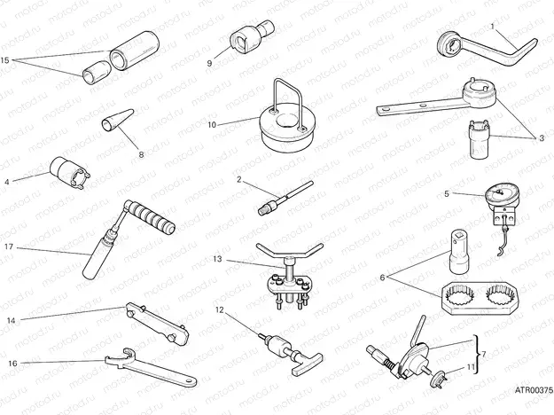 WORKSHOP SERVICE TOOLS, ENGINE [MOD:M 1200S]