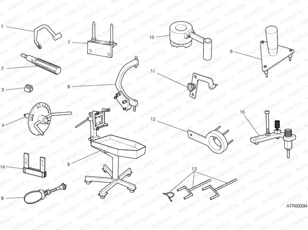WORKSHOP SERVICE TOOLS, ENGINE [MOD:M 1200S]