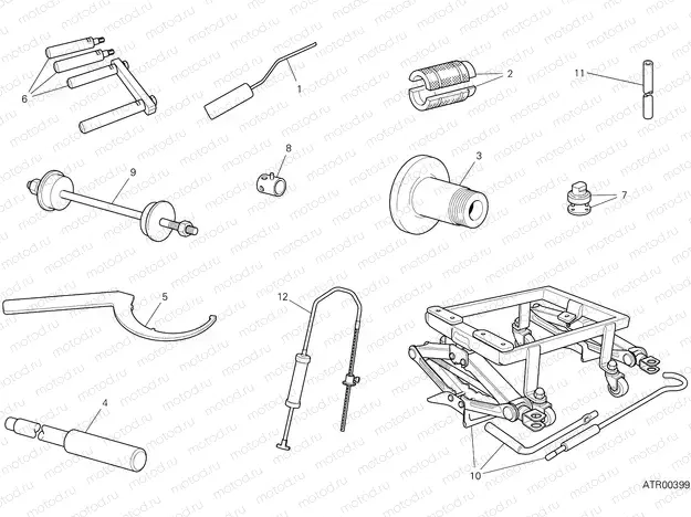 WORKSHOP SERVICE TOOLS (FRAME) [MOD:DVL1260]