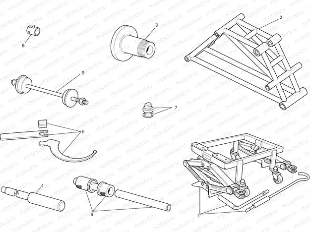 WORKSHOP SERVICE TOOLS, FRAME [MOD:M 1200S]